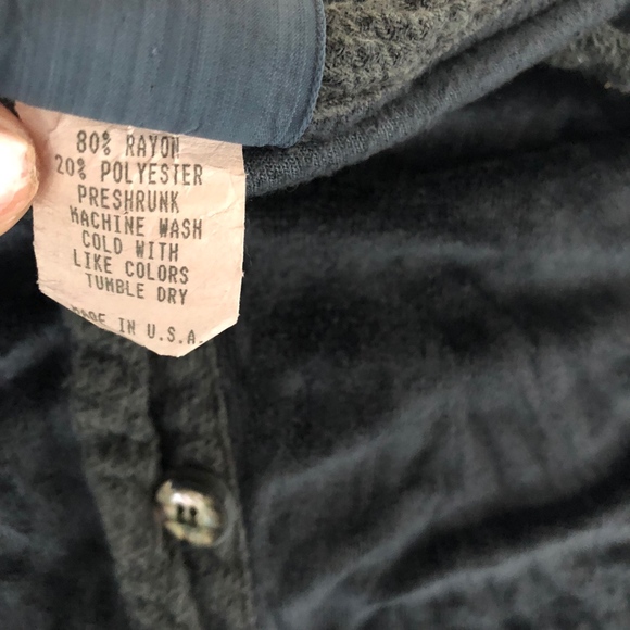 TRNKA 80%rayon chenille earthy teal knit cardigan - Picture 4 of 7